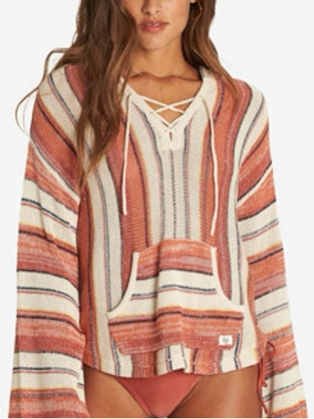 Billabong Boho Striped Knit Hoodie
